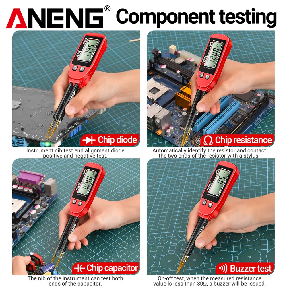 ANENG GN701 Ʈ SMD ׽, 3000 īƮ Ƽ, ޴ ġ ׽Ʈ,  ĿнϽ Ӽ ̿ ׽Ʈ 跮 