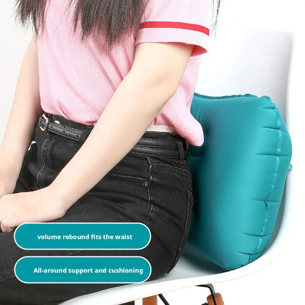 Portable Inflatable Travel Cushion: Comfortable Air Pillow for Camping, Beach, Pool, Backrest & Headrest