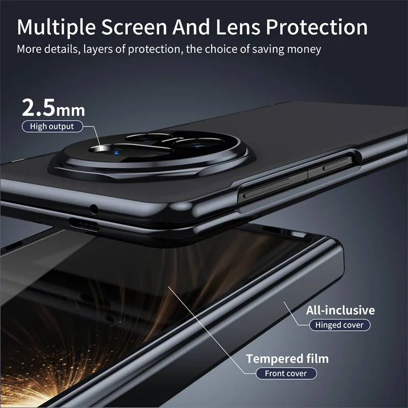 Matte Full-Body Protective Case with Built-in Screen Protector and Hinge Protection
