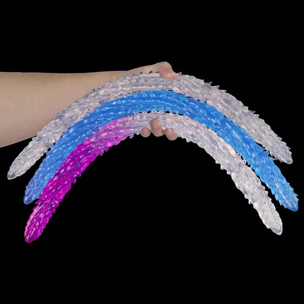 Plug anal long à reliefs pour massage prostatique et stimulation_voghion.com