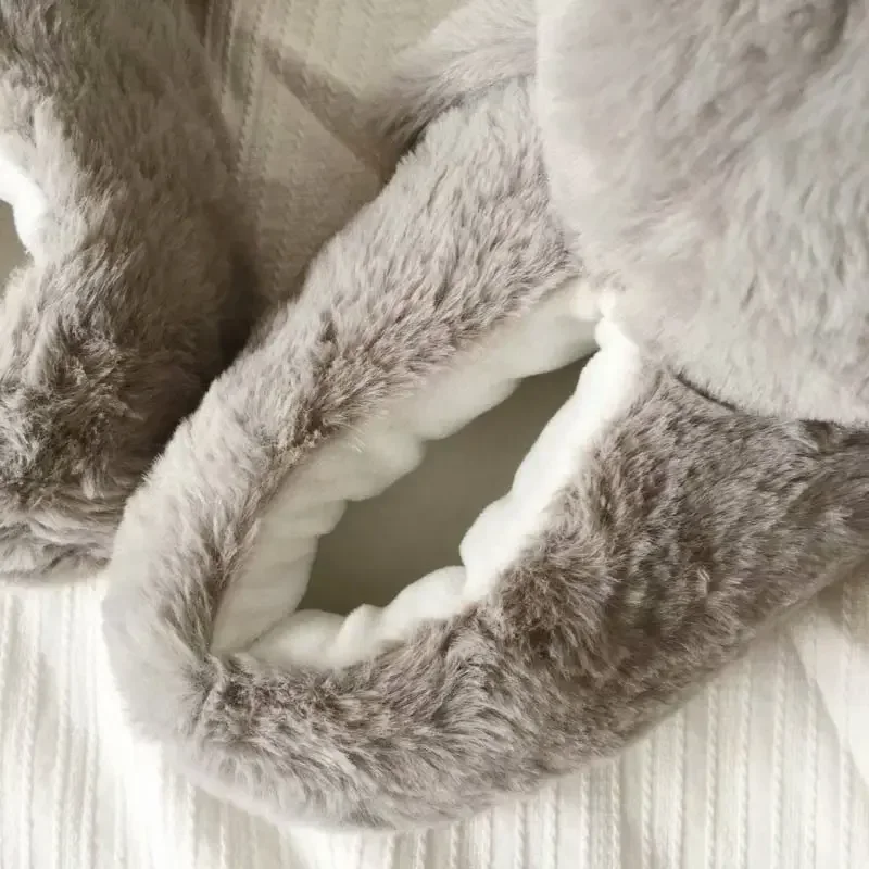 Cute Penguin Winter Fur Warm Home Slippers Filled PP Cotton Penguin Doll Home Slippers Soft Animal Home Slippers 5