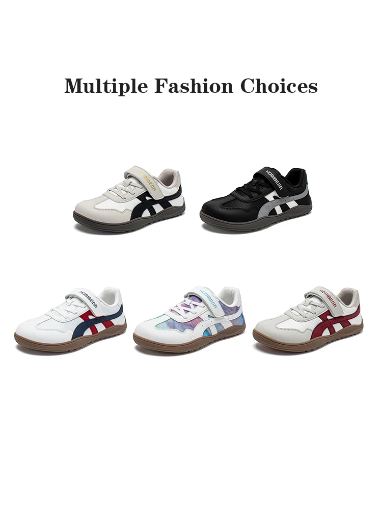 HOBIBEA Barfußschuhe für Kinder, breite Zehen, Hakenschlaufe, Sneaker, rutschfest, für den Außenbereich, verstellbare Wanderschuhe – Detail 2