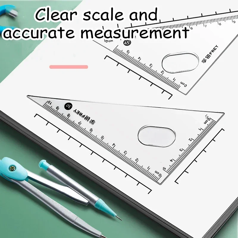 Ruler Set Triangle Ruler Protractor Rubber Compass Student Stationery School Supplies Back To School Math Supplies 7 Pieces mathematical rulers set,drafting set,drawing tool set,activity protractor