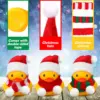 6/12 Pcs Christmas Mini Rubber Duckies in Bulk with Christmas Hats and Scarf Christmas Rubber Duckies for Christmas Party Winter 3