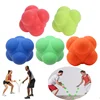 Hexagonal Reaction Ball Toy Speed Agility Training Silicone Ball Coordination Reflex Sports Fitness Training Ball for Child Adul 1