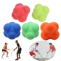 Hexagonal Reaction Ball Toy Speed Agility Training Silicone Ball Coordination Reflex Sports Fitness Training Ball for Child Adul 1