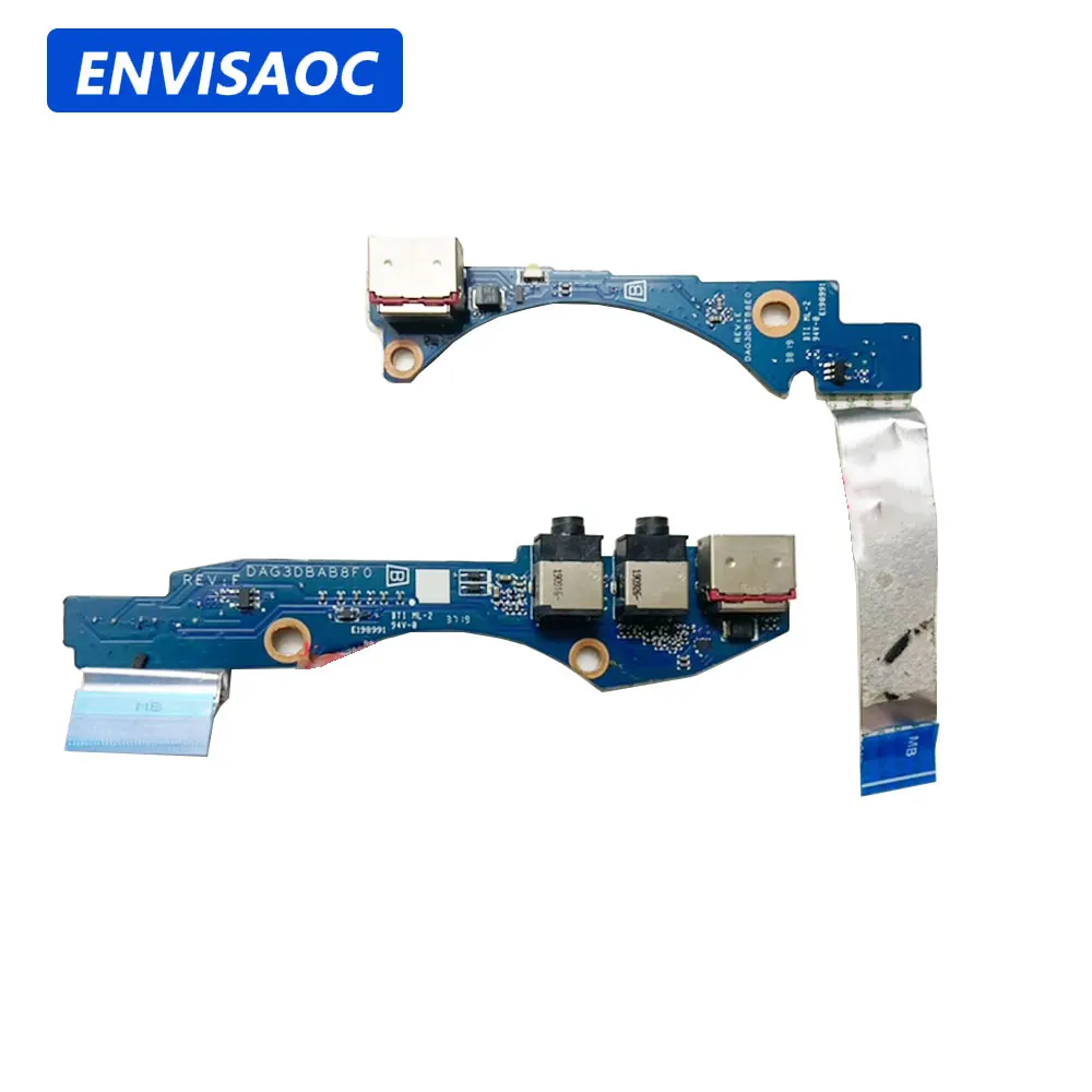 para hp 15-dc Tpn-q211 Computador Portátil io Usb Jack Placa de Fone de Ouvido de Áudio Da0g3dtbcd0 Dag3dbab8f0