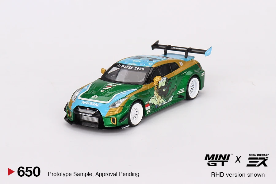 MINIGT 1/64 LB WORKS GT 닛산 35GT-RR Ver.2 RORO MGT00650-R 다이캐스트 자동차 모델 장식품, 자동차 장난감 선물 장식