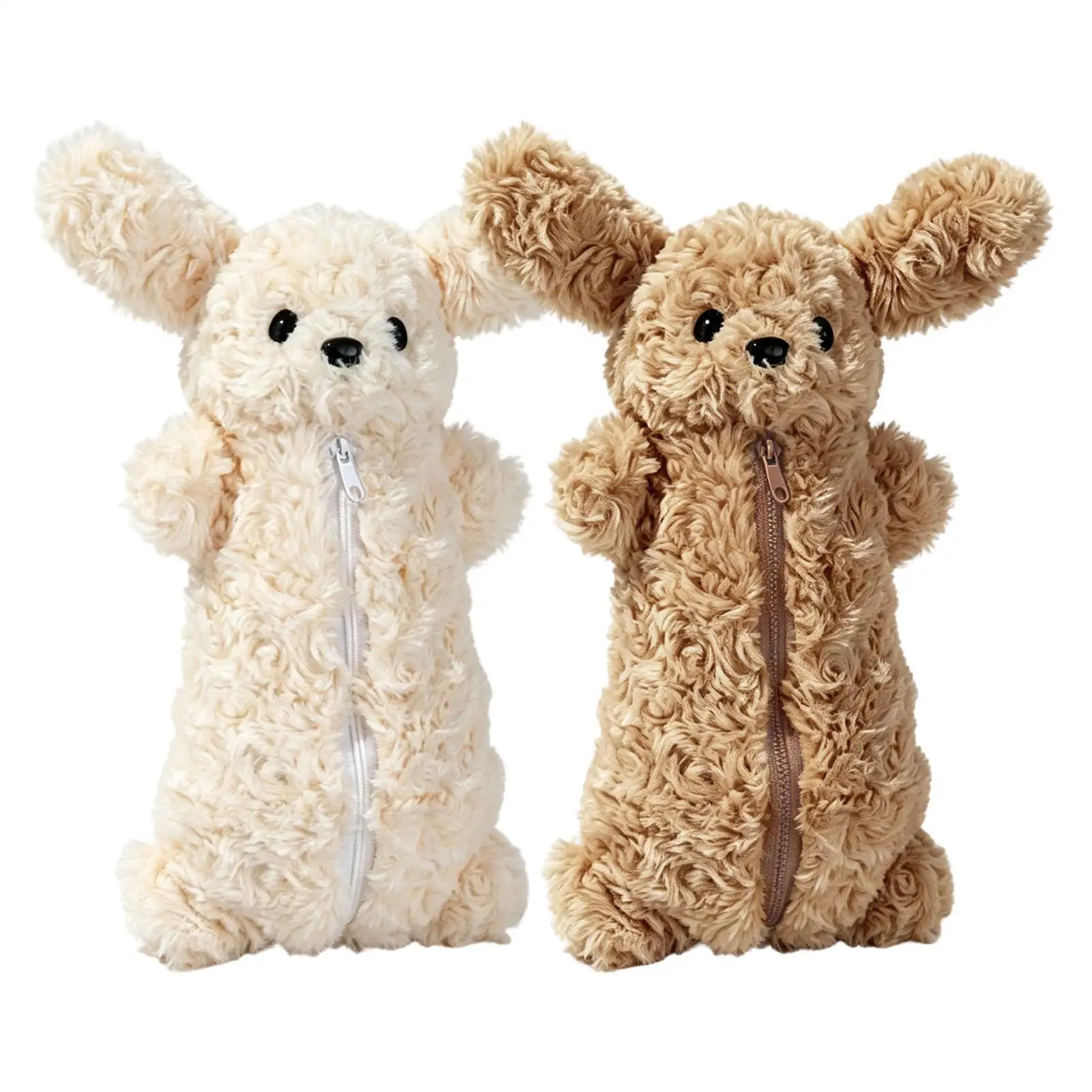 Astuccio per Matite a Forma di Cucciolo, Portamatite Carino in Peluche Morbido, Grande Capacità, per Studenti e Cancelleria Scolastica - immagine 3