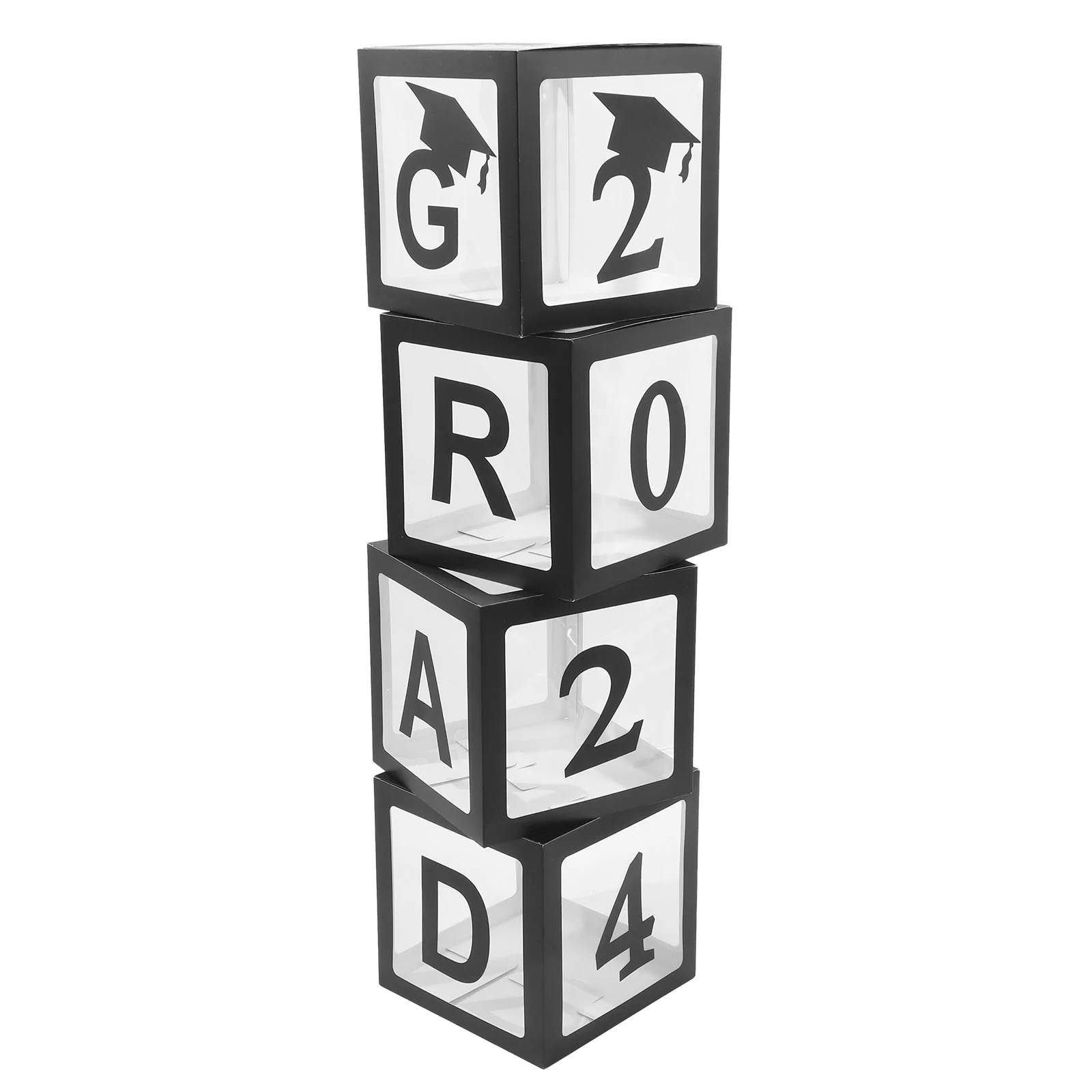 

1 Set Graduation Balloon Box Decoration Square Blocks Balloon Box Party Favor