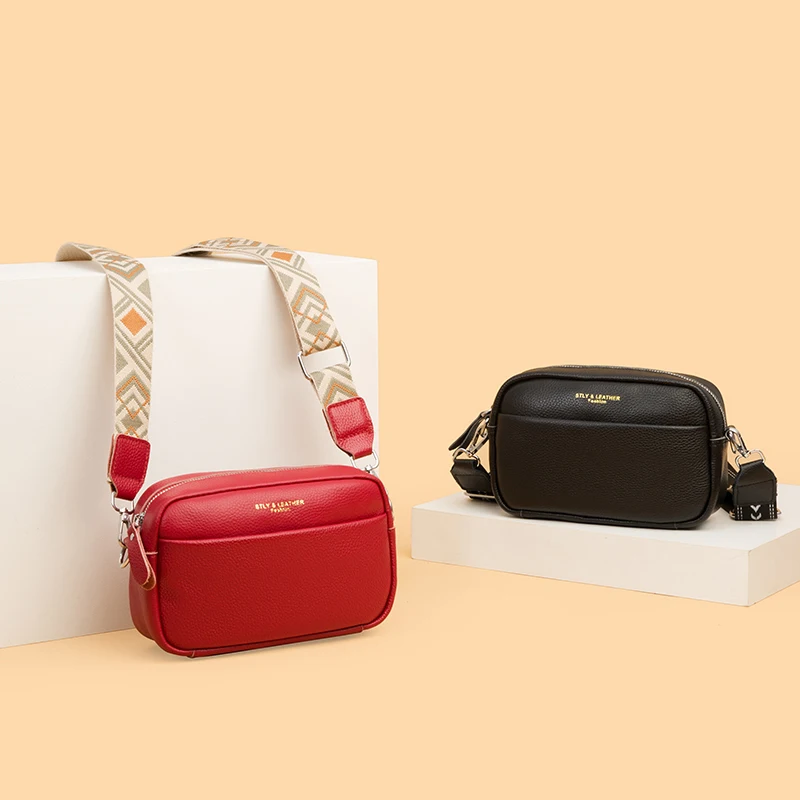 Crossbody Bag Women Shoulder Bag New Vintage Crossbody Cowhide Cell Phone Shoulder Bag Genuine Leather Messenger Bags Fashion Daily Use For Women Wallet HandBags