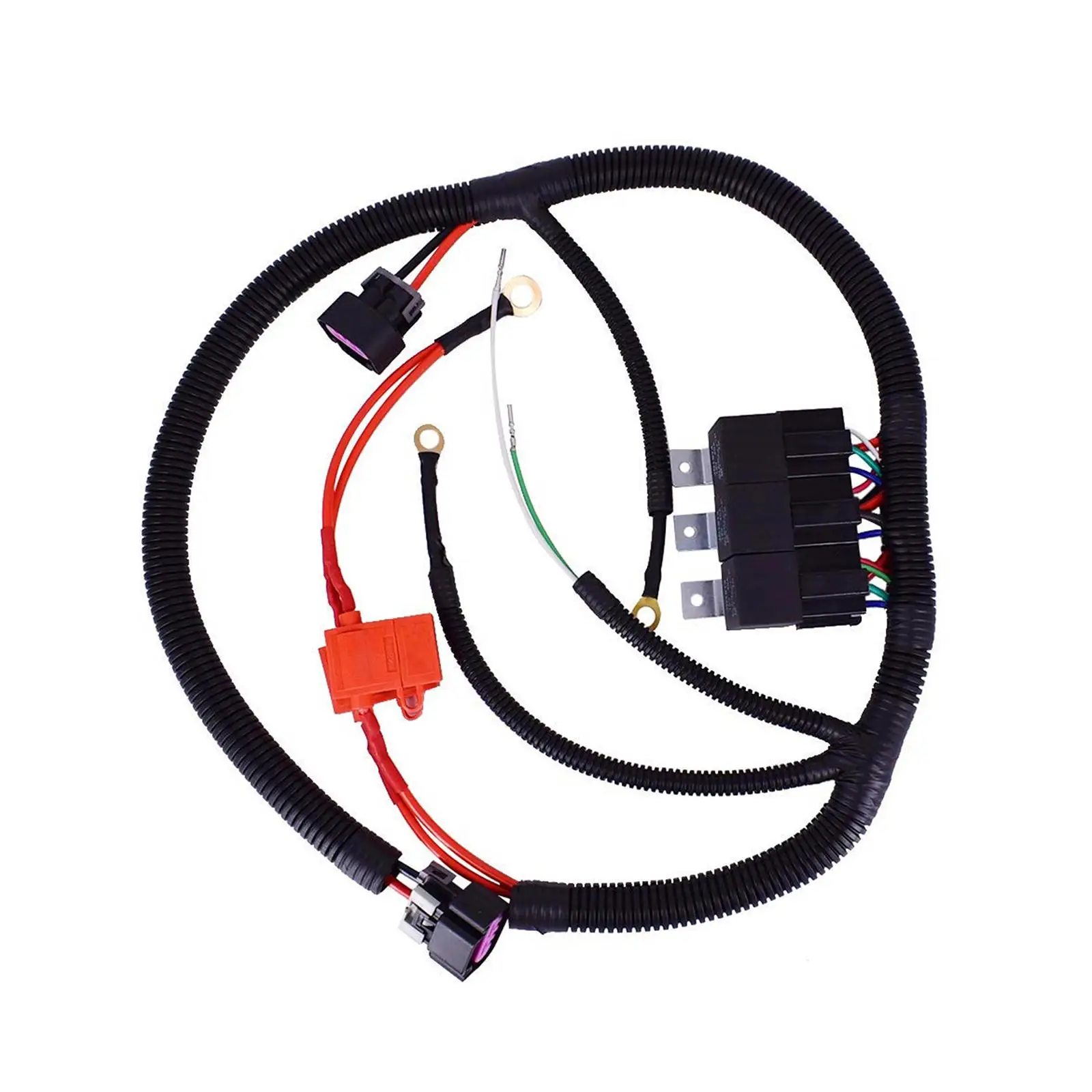 Dual Electric Fan Upgrade Wiring Harness Kit 7L5533A226T Automotive