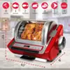 Large Capacity Rotisserie & BBQ Oven, Digital Controls, Compact Storage, Perfect Preset Rotation Speed, 3