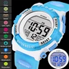 Synoke Kids Digital Watches Colorful Light PU Strap 50M Waterproof Led Sport's Children Wristwatch Boy Girl Alarm Clock 1