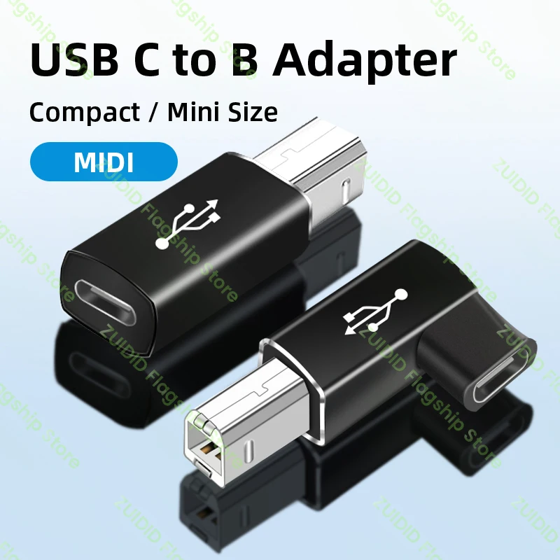 USB 2.0 Printer Adapter USB Type C to Type B Male For Printer Hard Drive Base Fax Machine Scanner USB 2.0 Type C Printer Adapter