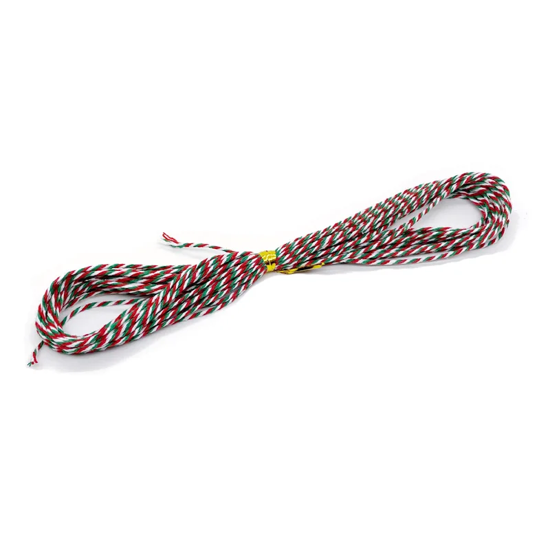 20m Red White Cotton Cord String Rope Macrame Cords DIY Crafts for Wedding Decoration Party Packaging Gift Wrapping Supplies