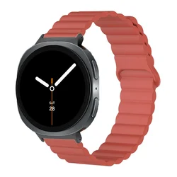 Magnetic Loop Silicone Sport Bracelet Wristband Strap - Galaxy Watch 8 40mm (20.Orange red)