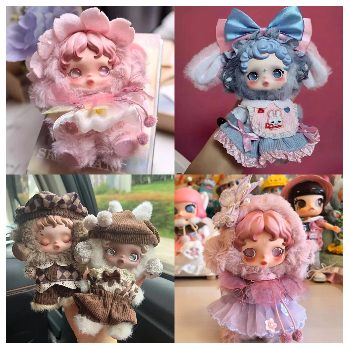 For Skullpanda V2/V1 10cm Vinyl Doll Clothes L'Impressionnisme Series Fashionable Cute  Doll Accessories for Doll Dress-Up Play