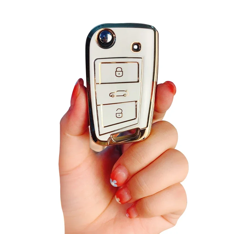 Rhinestone Lavender Car Key Case Keyring
