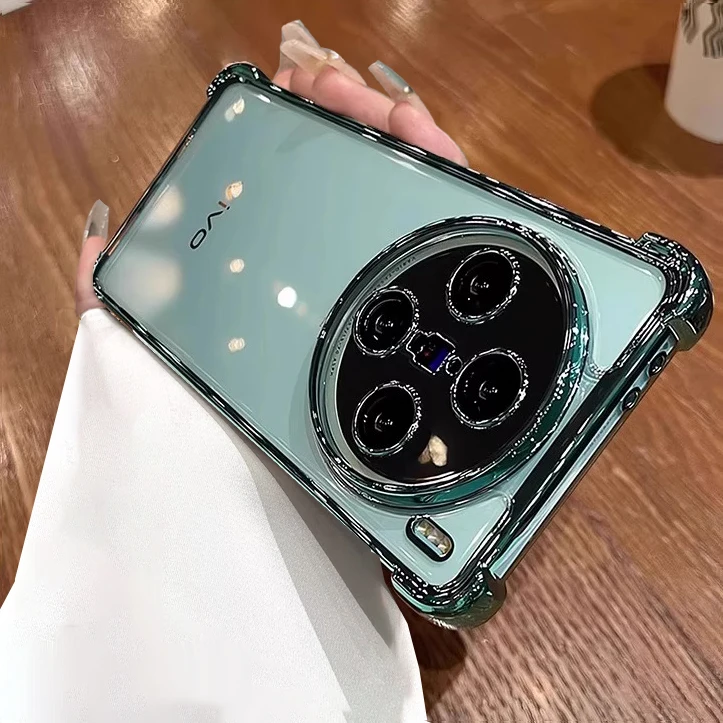 Enhanced Electroplating Silicone Transparent Shockproof Case with TPU Bumper