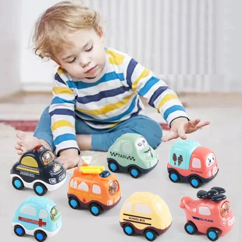 Baby Car Toys Montessori Mini Racing Car Kids Early Learning Educational Pull Back Car for Kids Boys 1 2 3 Years Birthday Gifts