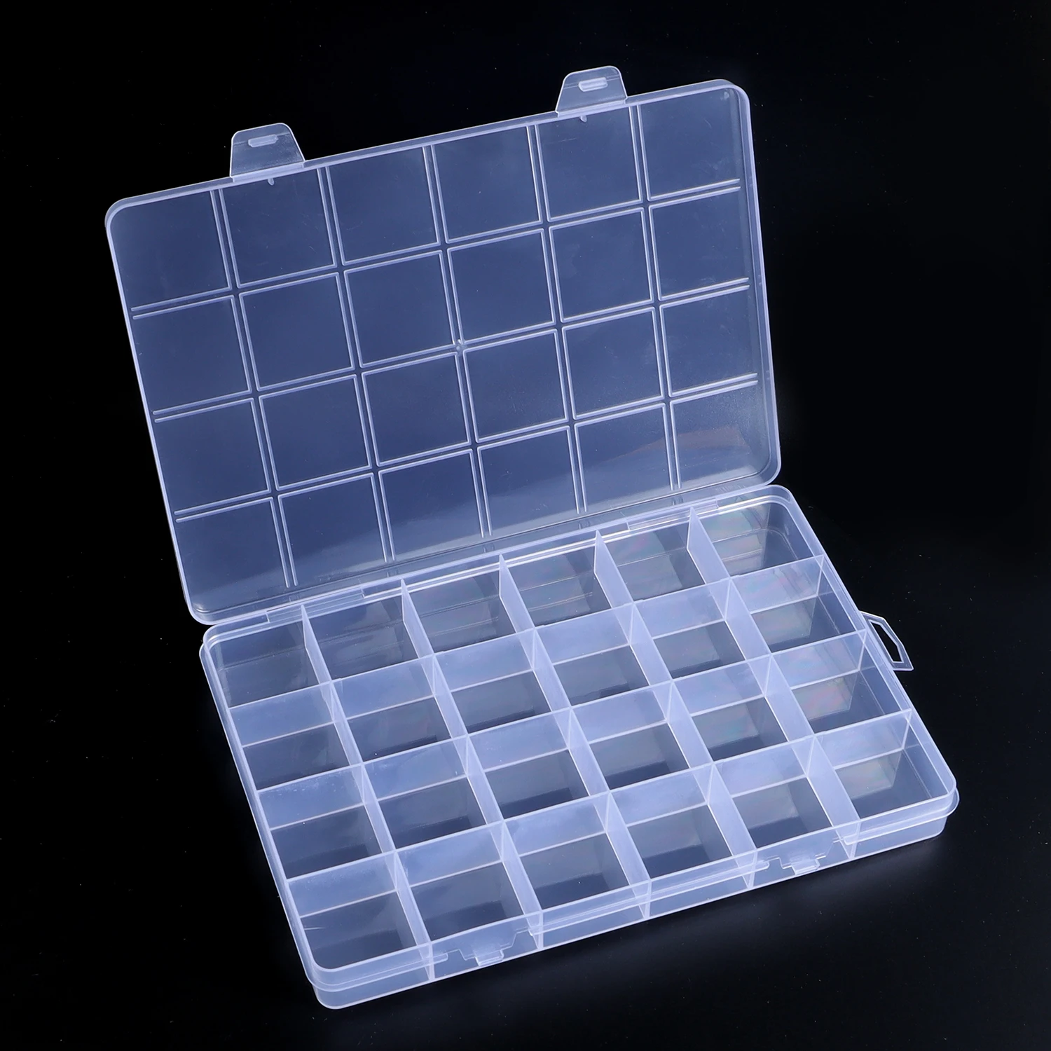 Transparent Plastic Organizer Box for Jewelry and Craft Storage
