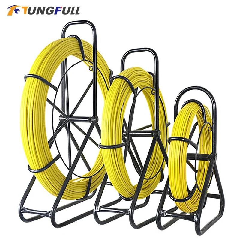 Fio de Fibra de Vidro Cabo Running Rod Extratores de Cabo Elétrico Carretel mm mm mm 50m 100m