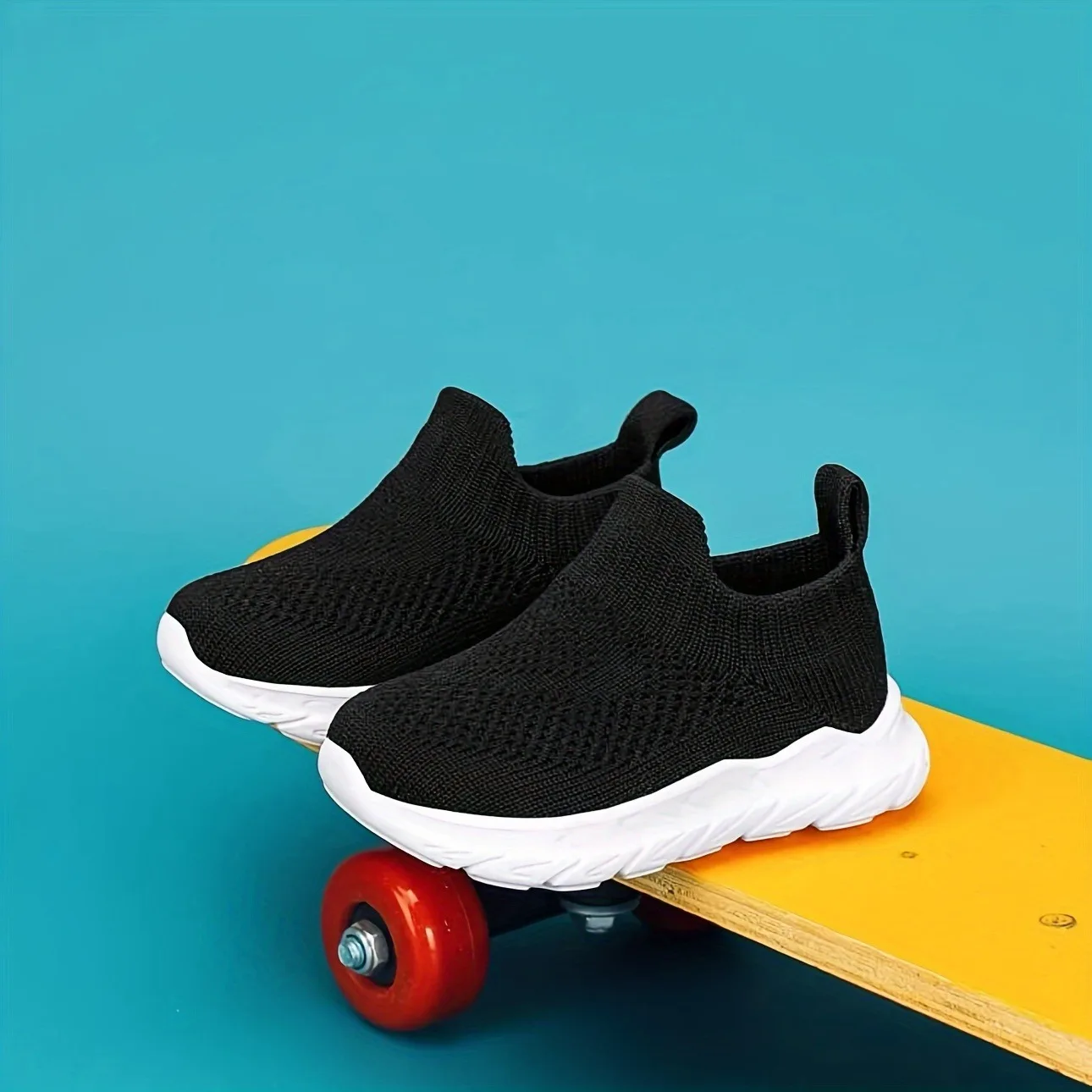 Super-Breathable Baby Boys Woven Slip-On Sneakers-Featherweight for Easy On/Off-Fashion Solid Colors Ideal for Walking