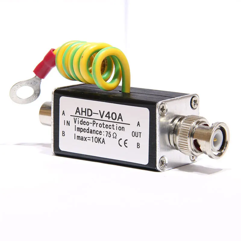 AHD-V40A Single-channel Video Signal Lightning Arrester Arrester Coaxial Surge Protector Multi-stage Protection Nanosecond