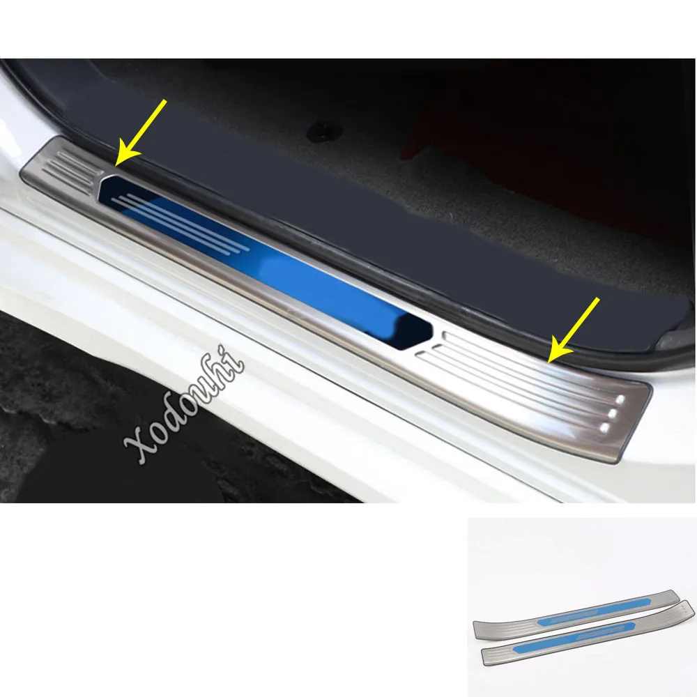 

For Toyota Sienna 2015 2016 2017 2018 2019 2020 Exterior Threshold Strip Stainless Steel Door Scuff Plate External Pedal 2Pcs