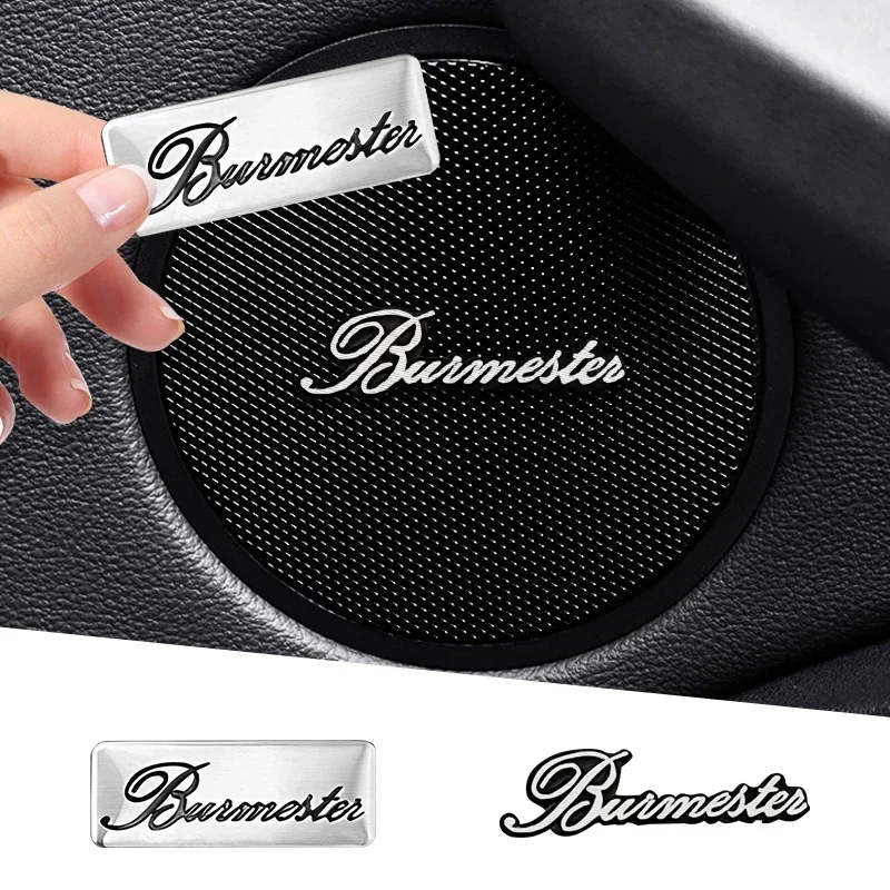 5pcs/10pcs 고품질 금속 Burmester 로고 자동차 하이파이 스피커 오디오..