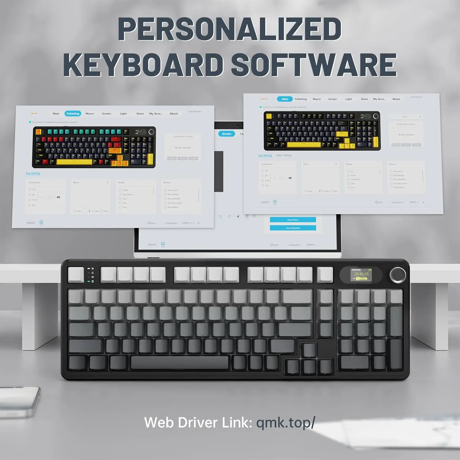 ATTACK SHARK K98 Wired Hot Swap Gaming Tastatur mit RGB Beleuchtung, metallgewickeltem USB C Kabel, mechanischer linearer roter Schalter, programmierbare Betätigung, 100 Tasten für Mac/Win(Blau ATTACK SHARK K98 Wired Hot Swap Gaming Tastatur mit RGB Beleuchtung, metallgewickeltem USB C Kabel, mechanischer linearer roter Schalter, programmierbare Betätigung, 100 Tasten für Mac/Win(Blau