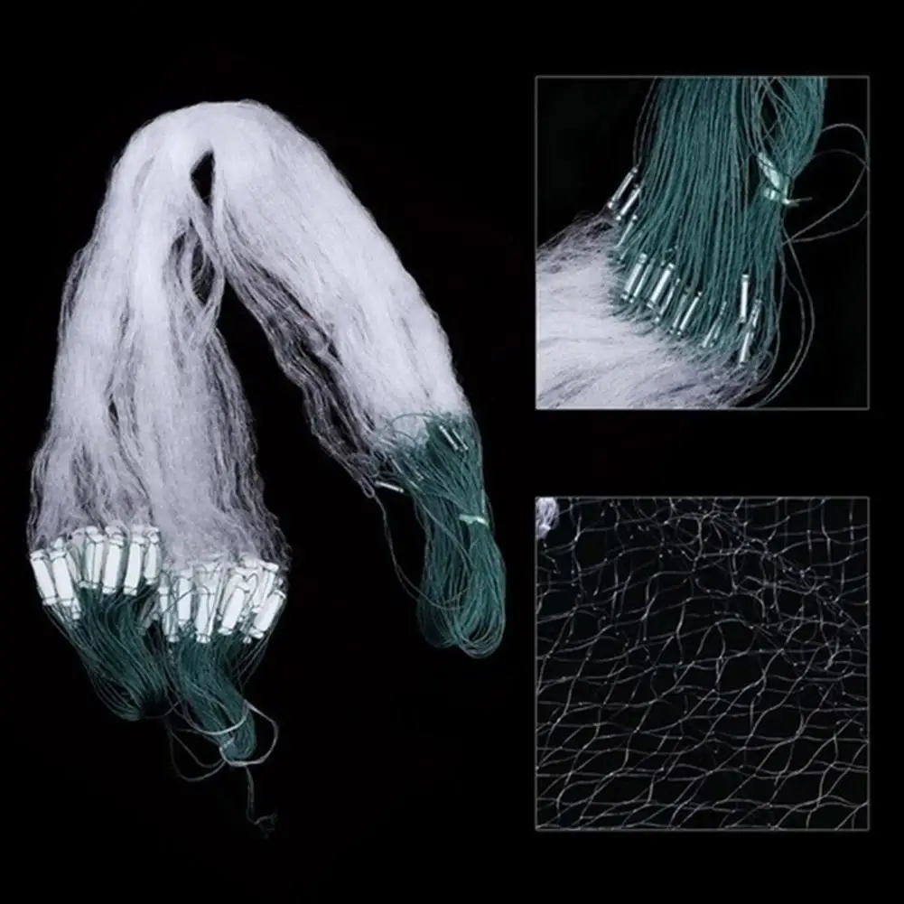 Fishing Net Single Mesh Nylon Float Trap Monofilament Gill Net Fishing Accessories For Hand Casting P0H7 fishing net