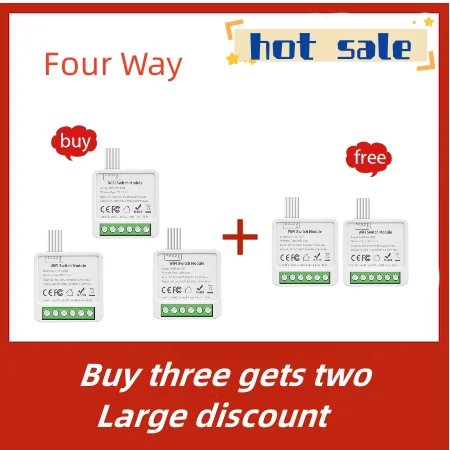 

Умный мини-переключатель Tuya Wi-Fi/Zigbee 16 А, 1/2/3/4 клавиши, двухстороннее управление с Smart Life, Alexa, Google Home, Яндекс. Алиса