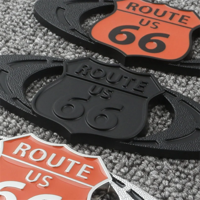 Car Styling 3D Metal Emblem Us Route 66 Body Badge Sticker Grill Decal Accessorio Auto Per Cadillac Srx Cts Ct5 Ct6 Sls Ats Xt4 5