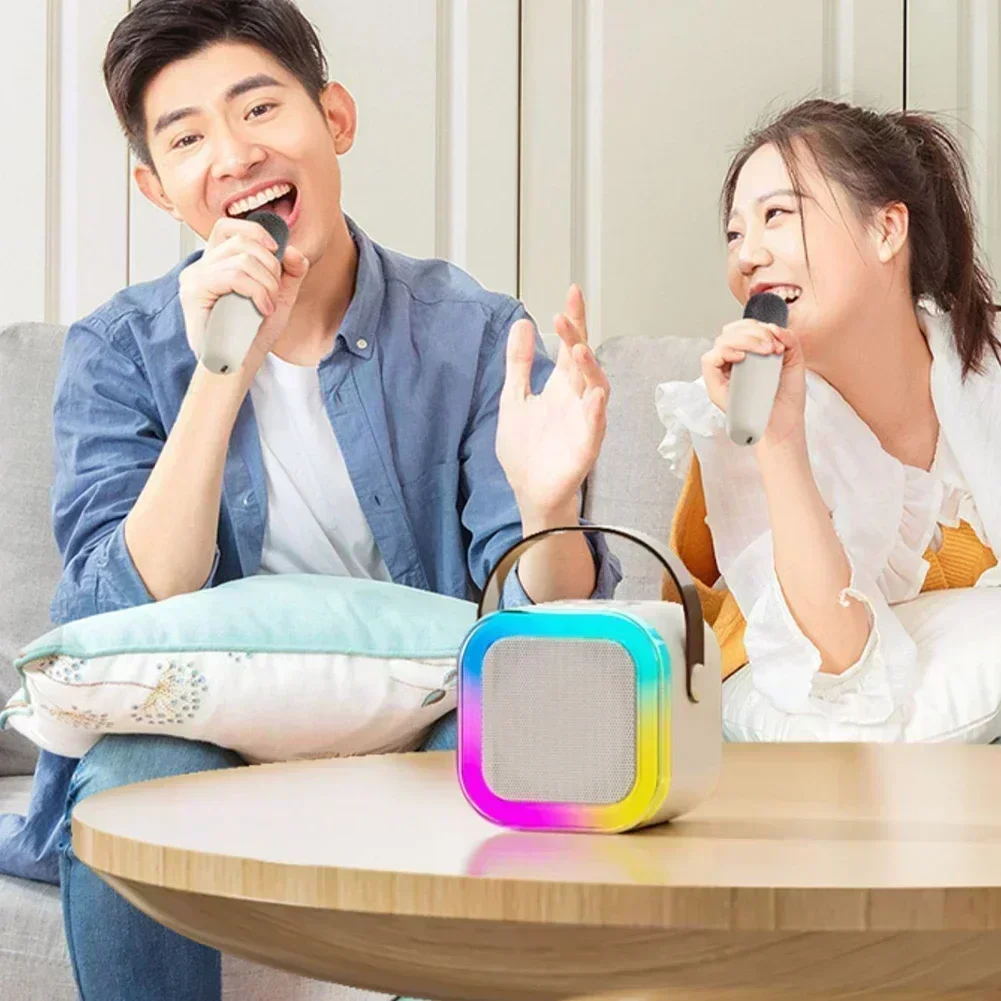 Karaoke speaker K12 Bluetooth Portable 5.3 PA Speaker System 1-2 Wireless Microphones Home Family Singing Children's Gifts