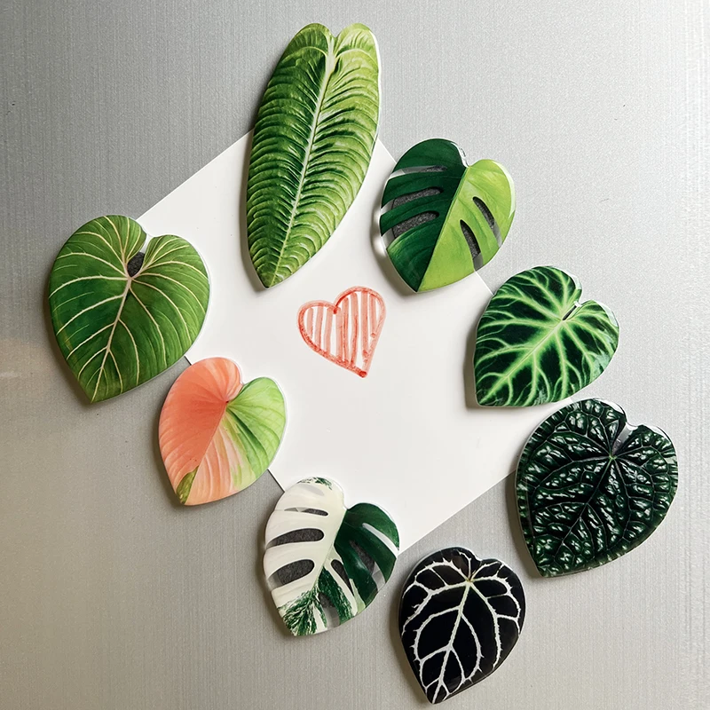 8pcs Népi növényi Asztallap akril Hűtő készülék magnets decorativa Toldás akril Tettetés bel Zsozsó Asztallap