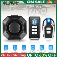 Camluxy Wireless USB Charging Waterproof Bike Alarm Remote Control Vibration Detector Alarm Motorcycle Burglar Alarm