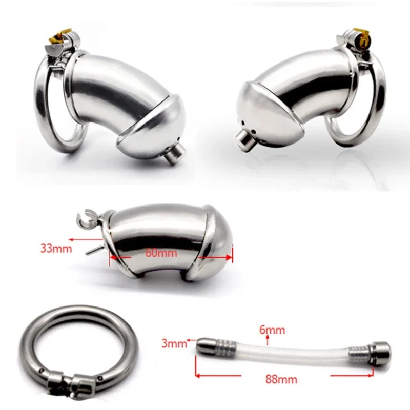 Best Seller Small Penis Lock Cock Cage Male Chastity With Stealth Lock Ring And Urethral Catheter Chastity Devices BDSM Sex Toys penis chastity cage chastity lock sex toy