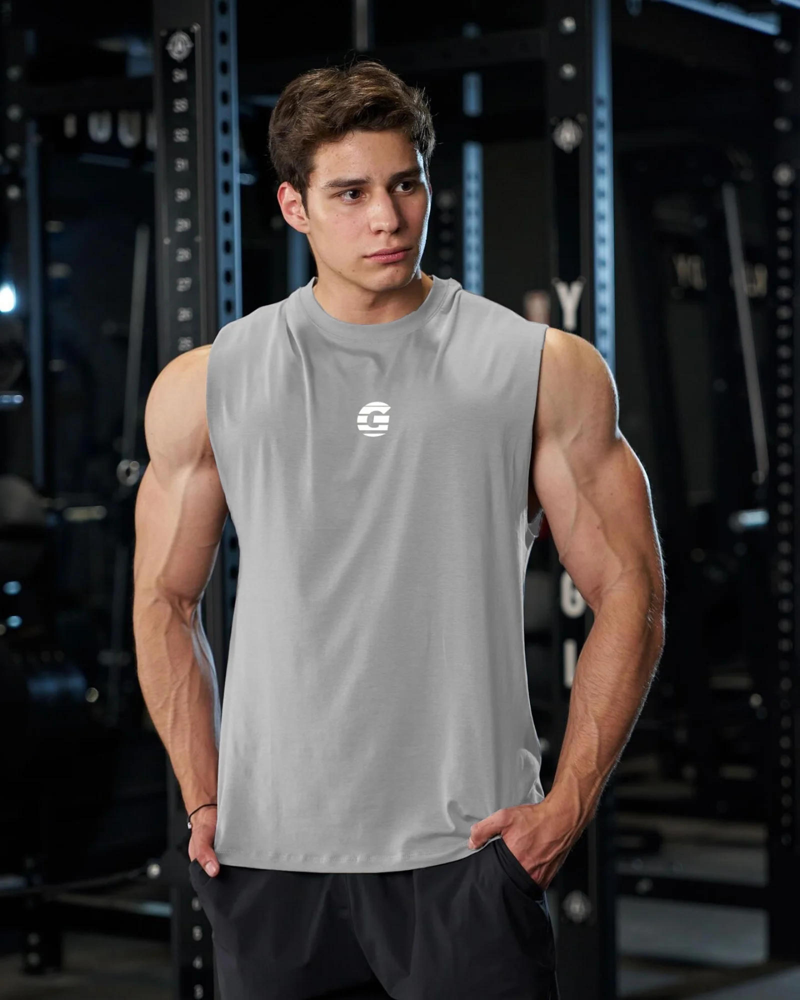Summer Men's Sleeveless Gym Vest Bodybuilding Fashion Basketball Jersey Vest Breathable Mesh Sports Undershirt Running Tees