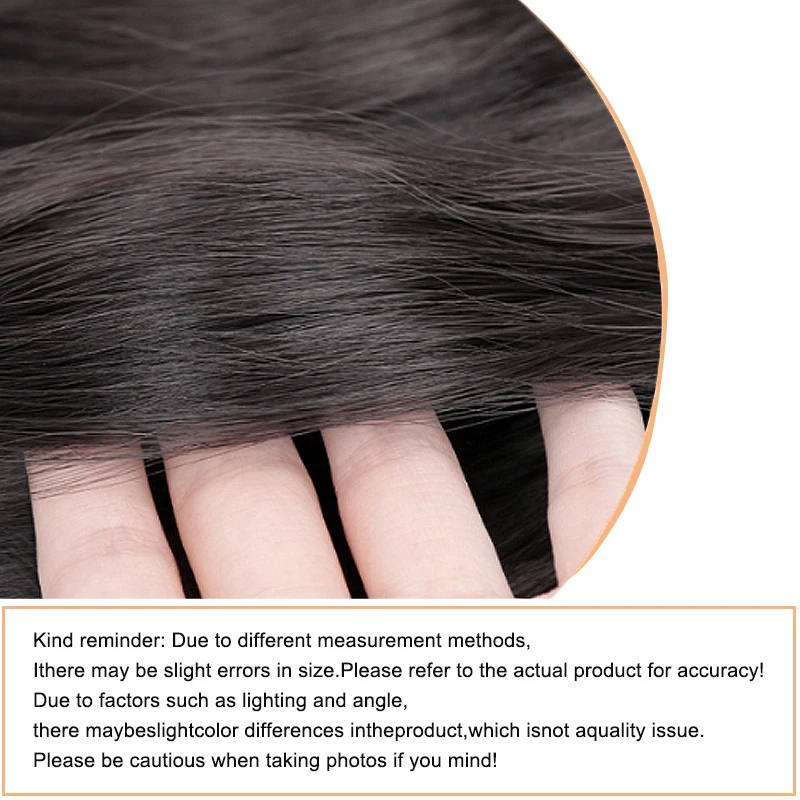 LUPU 2Pcs Straight Ponytails With Headband and Soft Synthetic Hair Patches Suitable for Daily Wear by Women and Girls, 14 inches