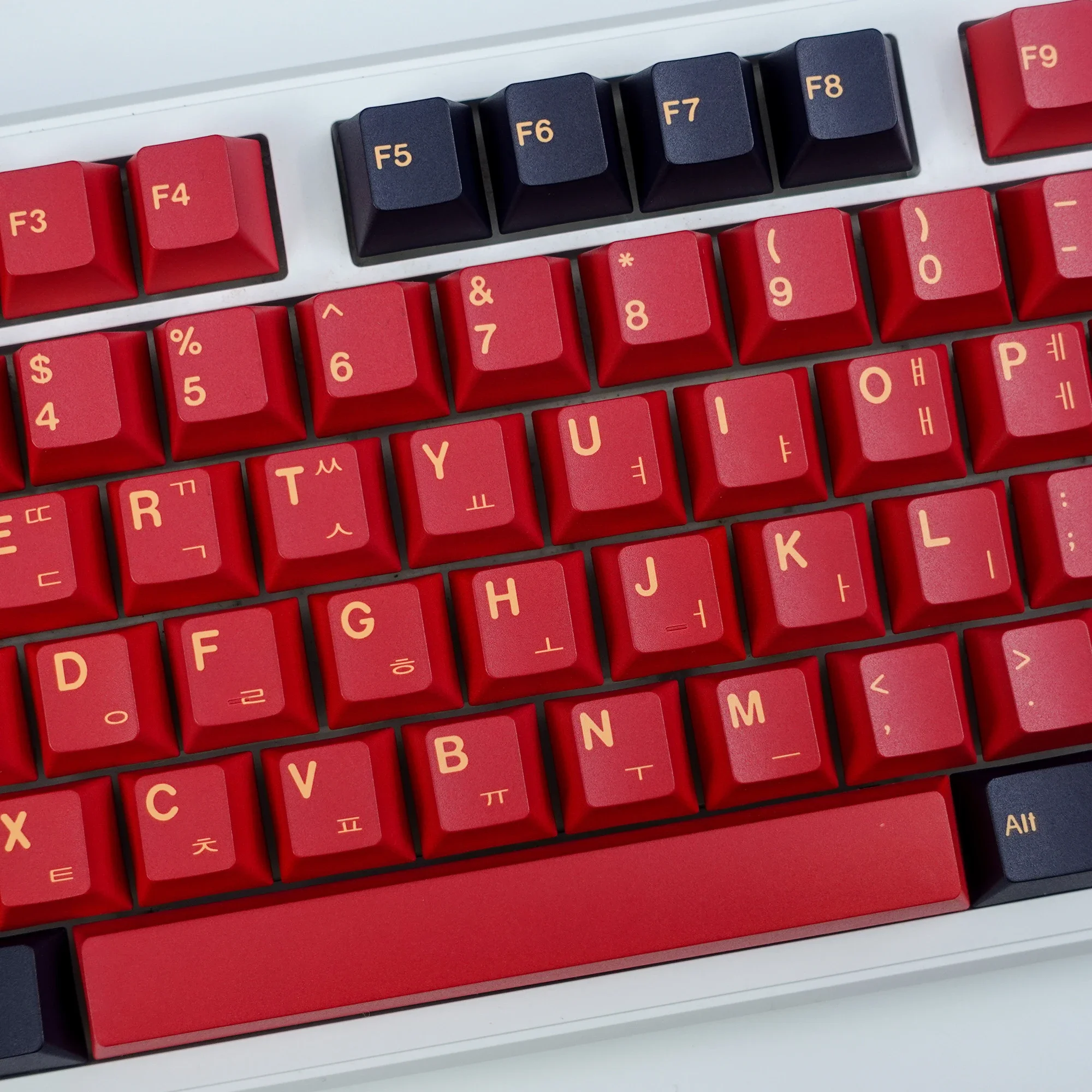 KBDiy PBT Red Samurai Keycap Cherry Profile Mechanical Keyboard