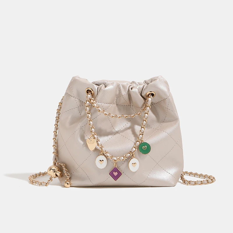 

Женская модная кожаная сумка через плечо на цепочке, Роскошная Новая модная сумка через плечо, дизайнерская повседневная женская сумка, универсальная