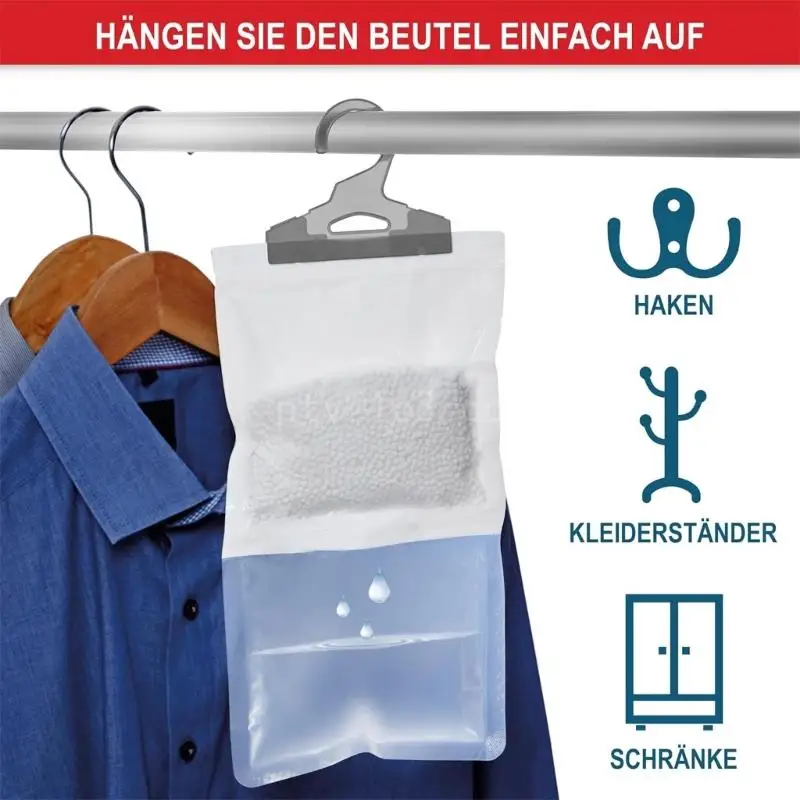 Indoor Wardrobe Dehumidifier Sachets Prevent Dampness and Musty Smells in Wardrobes Basements Closets Pack of 10