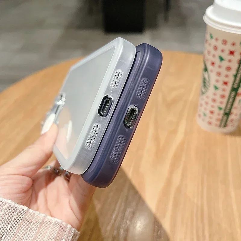 Transparent Shockproof Silicone Case with Camera Lens Protector