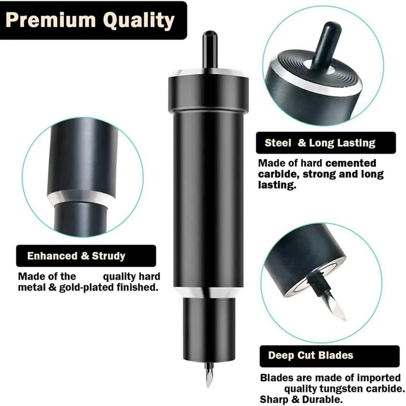 Cutting Blade 15 Piece Deep Cut Blade And 1Pc Deep Cut Tool Holder Black Metal For Cricut Maker 3 Cricut Explore 3 2 Air 2 Cutting Plotter lathe tool holder plotter blades