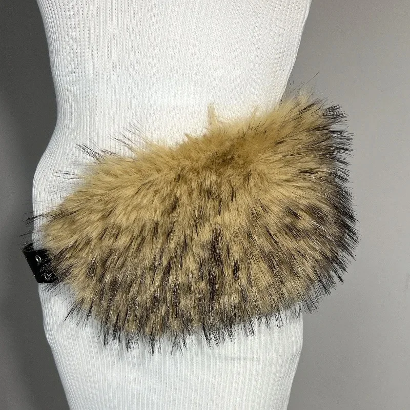 Air hole belt fur Brown