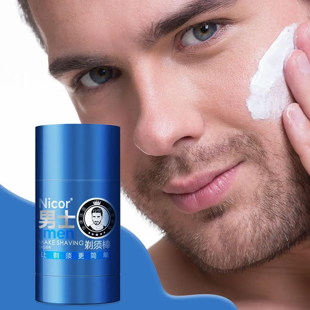 Men's Shaving Cream Softens Beard Gentle Non Irritating Stubble Cleans Men's Supplies Quickly Rotates Shaving Facial Cr B6B9