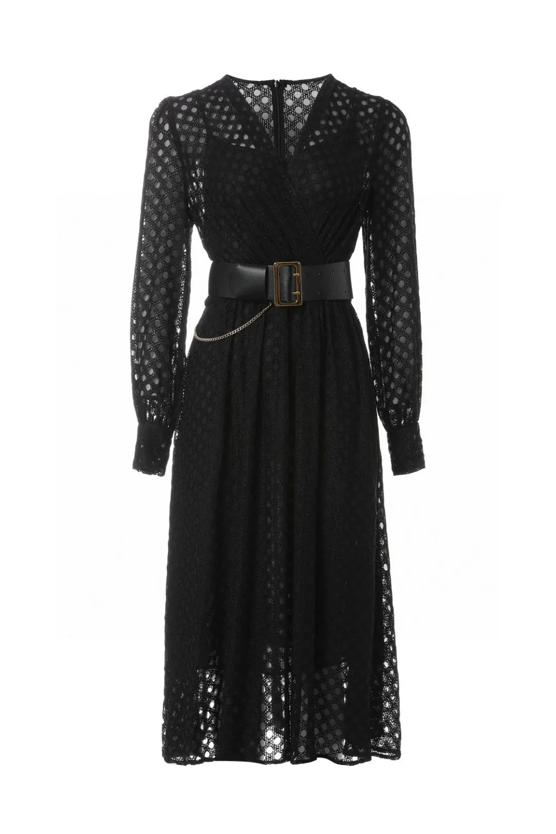 Cardigan V-neck denim dress popular summer new retro heavy industry embroidery waist thin dress ethnic style A type