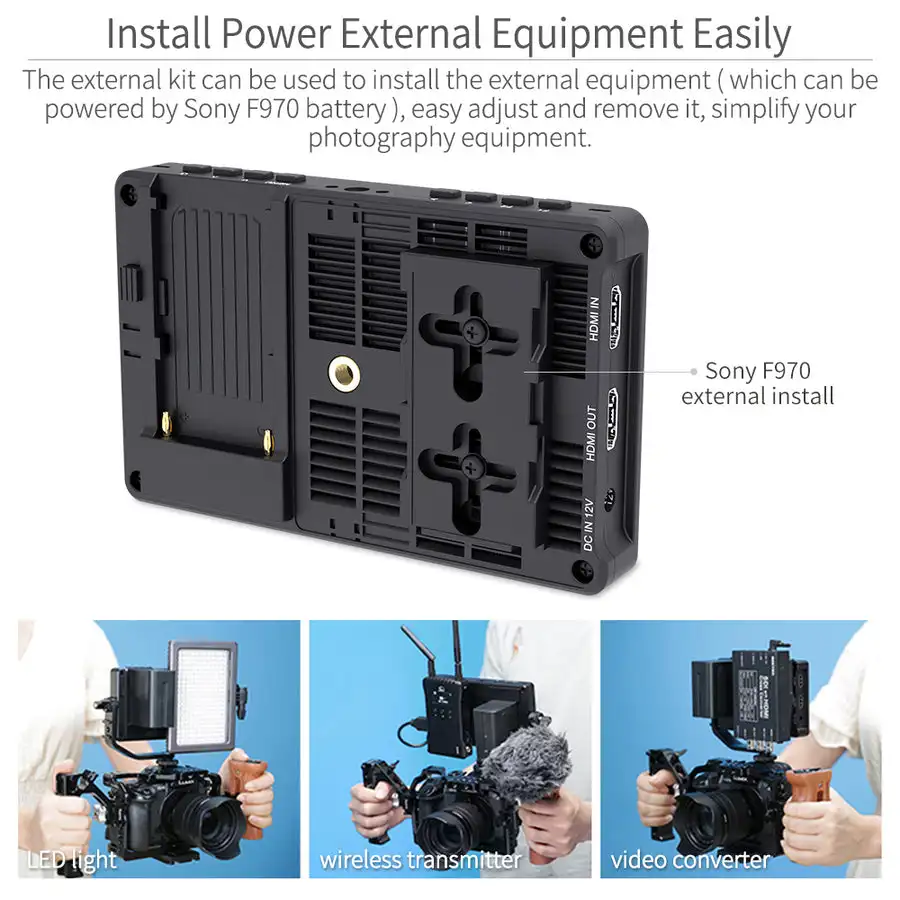 FEELWORLD  DSLR ī޶ ʵ  ġ ũ, F5 Pro V4, 6 ġ, 3D LUT FHD1920 1080, 4K HDMI   